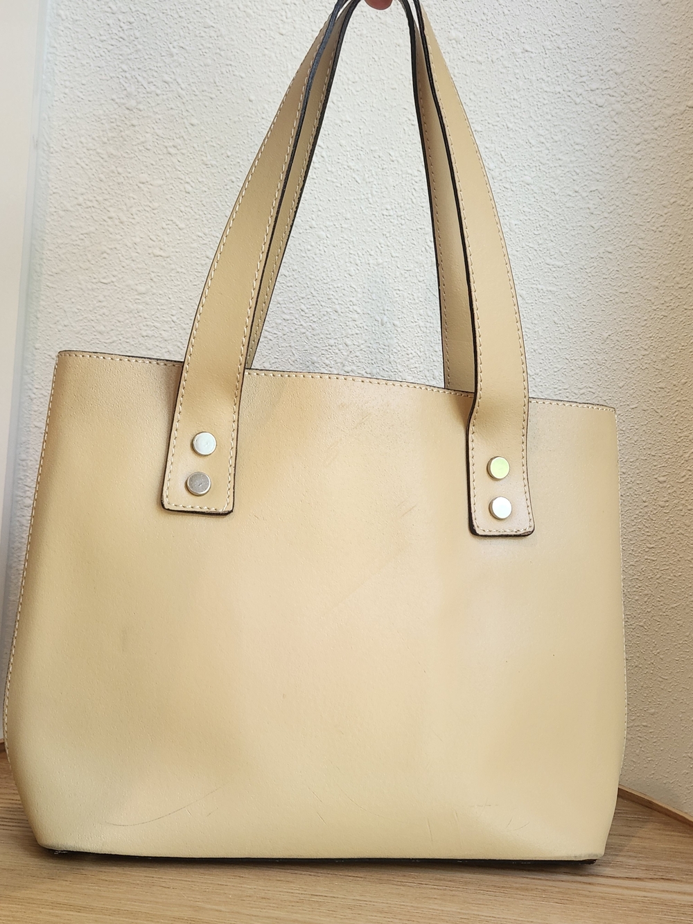 Vintage Cristian Everyday Cream Tote - Minimalist Shoulder Bag